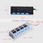 2016 new arrival USB 2.0 high speed 4 in 1 HUB with blue LED for power