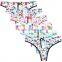 Flower Printing Underwear Breathable Cotton T-back Sexy Thong
