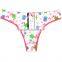 Flower Printing Underwear Breathable Cotton T-back Sexy Thong