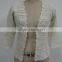 wholesale high quality machine crochet lady's long sleeve crochet blouse top