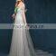 MGOO Long Grey Evening Dresses 2016 New Custom Prom Criss Cross Wonderland Tulle Party Dresses 2253