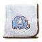 Trade assurance applique elephant custom 100%cotton terry baby blanket/throw blanket for wholesale