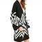 Custom Dolman Sleeves Chevron-patterned Front Open Womens Knitted Cardigan
