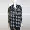 2014 ladies fashion embroidery high-end long coat new designed knitted coats