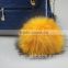 factory supply 100% Real Raccoon Fur Pompoms luxurious fur balls Genuine Fur Pom Pom for Bag Hats Cap Scarf Gloves Attached the