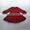 boutique short frock dress baby girl spring casual cotton clothes red double ruffled dancing princess girls skirt