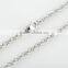 Stainless Steel Cable Chain Necklace O Type Crossed Link Vertical Steel Chain Necklace for Pendant