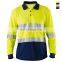 OEM Service High Visibility Long Sleeve Reflective safety polo shirt custom