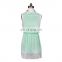 sweet ladies casual two-piece suit with peter pan collar sleeve less summer suit