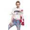 2016 latest design print women denim jacket,print safety jacket