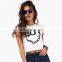 T-WV516 Ladies Your Own Design Printed Crew Neck Designer Crop Tops