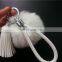 diy pompon tassel keychain logo tags pendent faux fox fur ball keychain with tassel for women handbag 2016