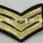 Gold lurex Symbol applique iron on shoulder patch