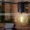 Outdoor G40 Globe String Lights Incandescent Bulb with US Plug white black wire 25Ft