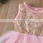 Bright Sequin sleeveless Dress Girl Party Dress Bling Bling Glitter Gauzy Dress Wholesale Children Cute Kids