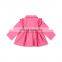 Children Winter Clothing warm fluffy top long sleeve with skirt part Baby Girl watermelon light weight Cotton Ruffle Trench Coat