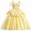 New Beauty and Beast Belle Princess Dresses Girls Dress Halloween Costumes