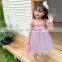 Girls skirt rainbow crumpled mesh suspender skirt princess dress 20 summer new children's wear