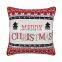 Decorative Embroidery Knit Applique Scandinavian Merry Christmas Tree Reindeer Seasonal Cushion Pillow