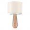 Novel modern custom cheap home decor rose gold desk lamps ceramic foe hotel bedside