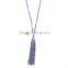 2016 Latest design beads necklace tassel real natural stone necklace
