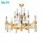 Modern Crystal Led Pendant Light Gold Glass Home Decor Chandelier Lighting