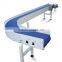 Curved Modular Plastic Conveyor Belt with Rollers