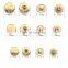 Wholesale Custom Different Sizes Round Brass Silver Metal Snap Buttons For Clothes