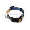 Blue and yellow dog collar simple design outdoor walking dog collar factor price