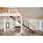 Modern stair floating straight stairs Interior staircases with Wood Tread