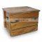 Vintage used wood crate decorative storage for wine