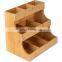 3- tier Elegant and Practical Bamboo Tea Bag Organizer Holder Wooden Tea Box Storage for Tea coffee