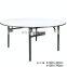 Round banquet folding dining table certificate plastic buffet tables banquet folding table leg