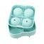 2022 Amazon Hot Selling Ball Shape Household Silicone Freezer Trays silicone ice cube mold Seals In Freshness With Lid