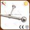 Extendable complete eyelet metal curtain pole with metal ball finials