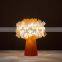 Fashion Flower Shade Acrylic Table Lamp Portable Bedroom Bedside Table Light for Party And Wedding