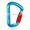 JRSGS 30KN Heavy Duty Aluminium Alloy Carabiner Clip for Climbing D-Ring Snap Hook with Screwgate S7112