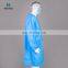 5 Button Knitted Cuffs Snap Closure Disposable Blue SMS Lab Coat with Pockets