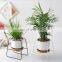 High Quality Garden Indoor De Fleurs Flower Decor Ceramic Plants Planter White Pot Stand Metal Pot Plant Pots