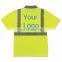 Polyester hi vis workwear shirt with customize logo Fluorescent colors yellow best selling high visible shirts