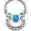 Circle opal 316L surgical steel septum clicker nose piercing Body Jewelry