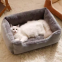 Manufacturer Wholesale New Design Warm Comfortable Pet Bed for Cats Non-slip Bottom Rectangular Cushion