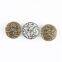 Embossed logo Brass material Jeans Jacket logo Custom Metal Buttons for Denim Jeans