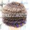 Latest Design SReal Mink Fur Hat Knitted Winter Headwear With Lined