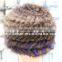 latest design sReal mink fur hat knitted winter headwear with lined