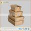 High quality brown kraft paper food sqaure box