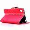 Red / Pink 2015 Leave shape flip cover leather case with straps for Smart phone protective case for Sony Xperia Z2 Z3 Z4