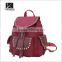 fahion girls leather backpack navy pu leather backpack high quality custom design leather backpack