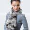 Women's thick rabbit fur scarf