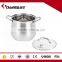 2016 High Quality Induction stainless steel soup pot 6 Quart big stock pot